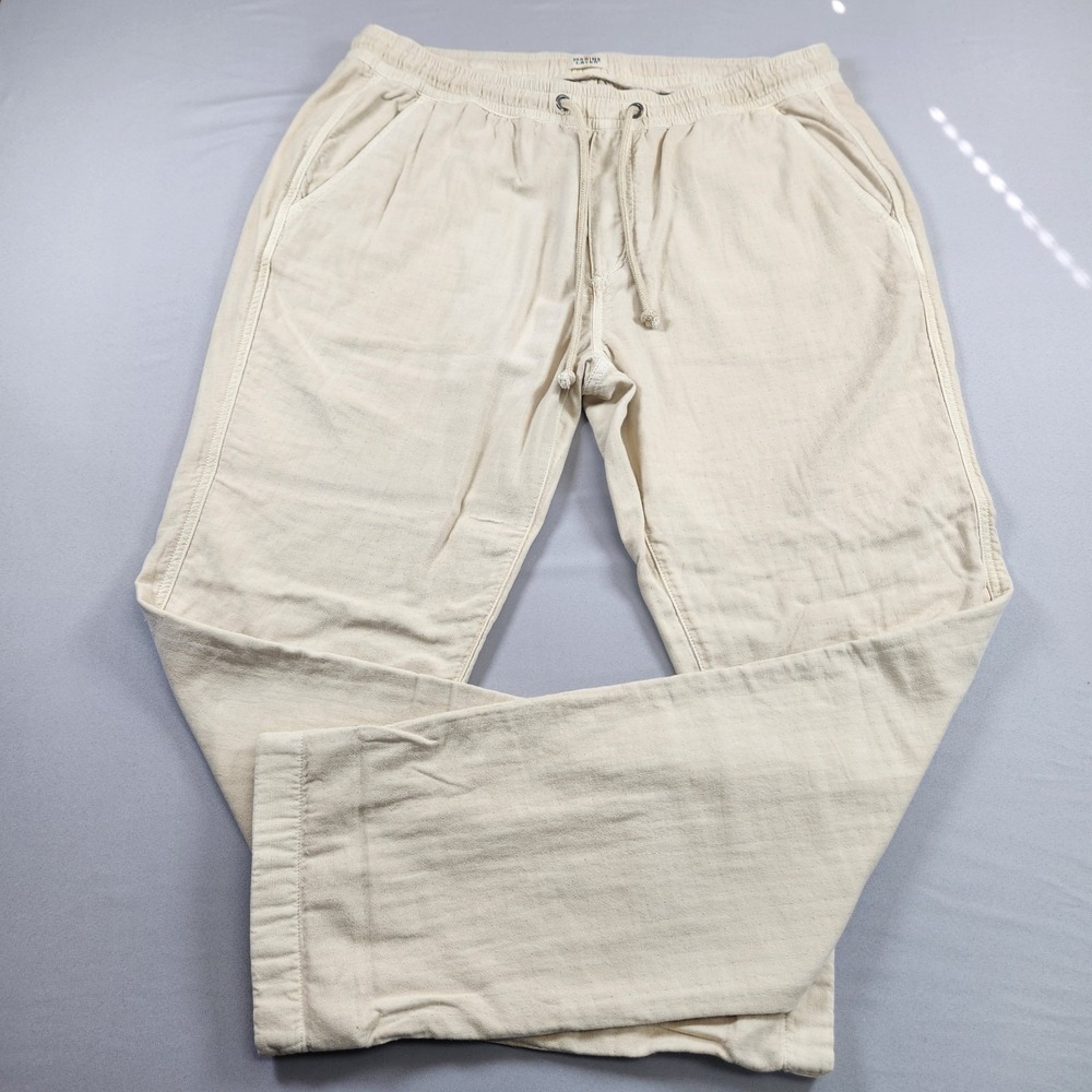 Marine Layer Pants Mens Large Khaki Tan Saturday Breeze Chino Elastic Waist
